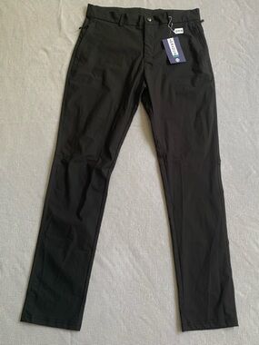 Gradual Men's Black Stretch Performance Pants 34x32 Athletic Sporty NWT